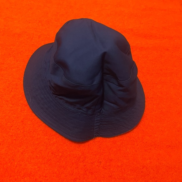 Blue and orange unisex 100% cotton reversible hibiscus bucket hat NWT - Picture 7 of 7